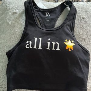 New black Tracy Anderson sports bra tank top